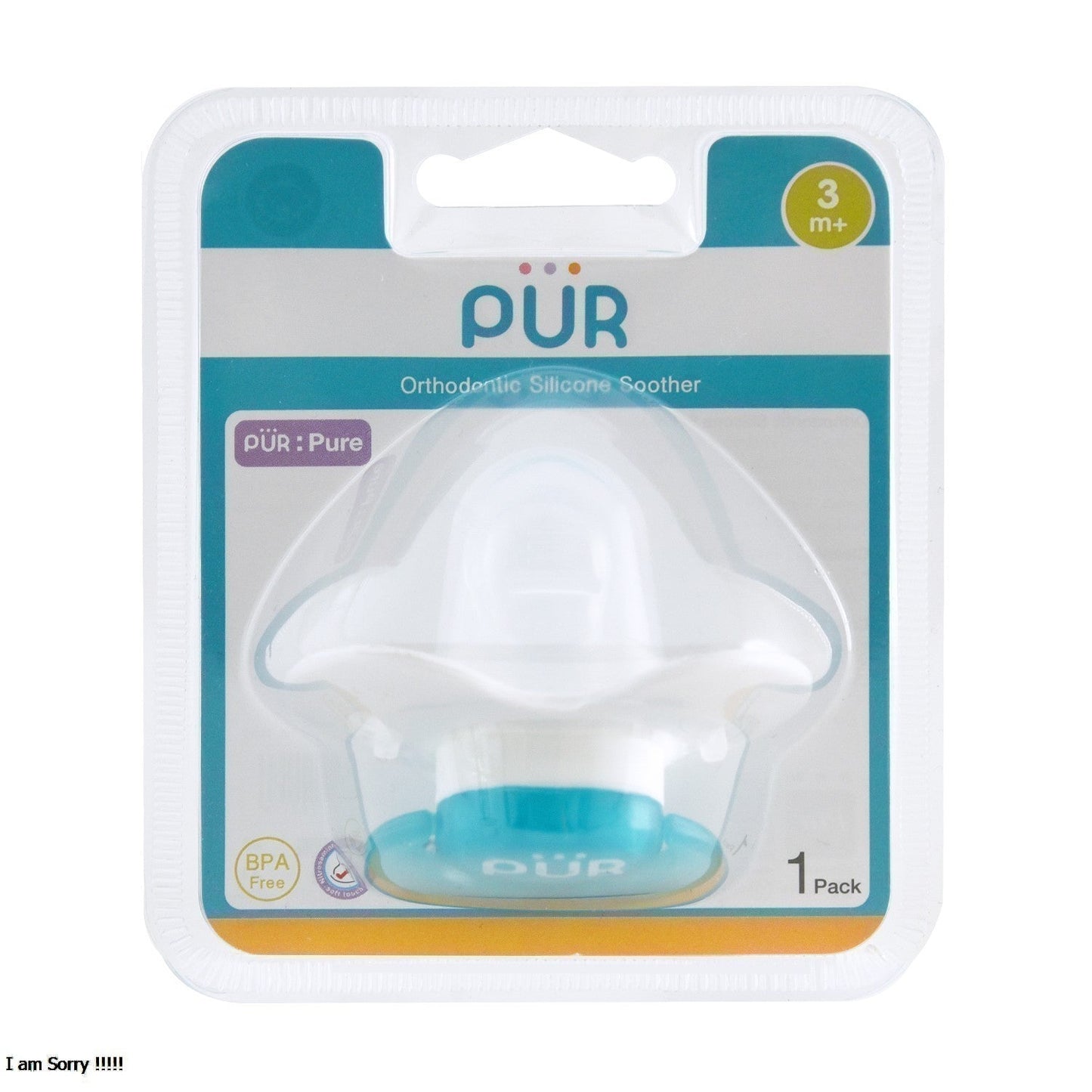 Pur Orthodontic Silicone Soother 3m+