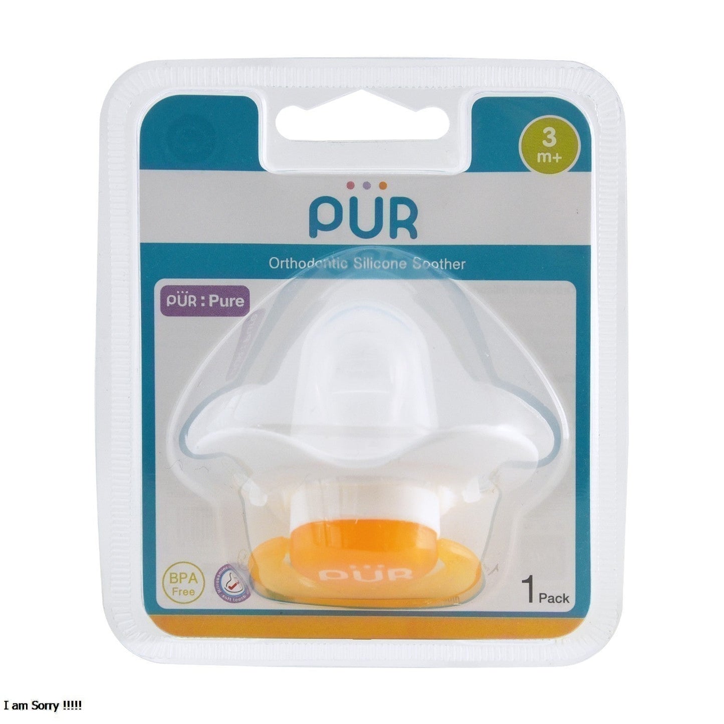 Pur Orthodontic Silicone Soother 3m+