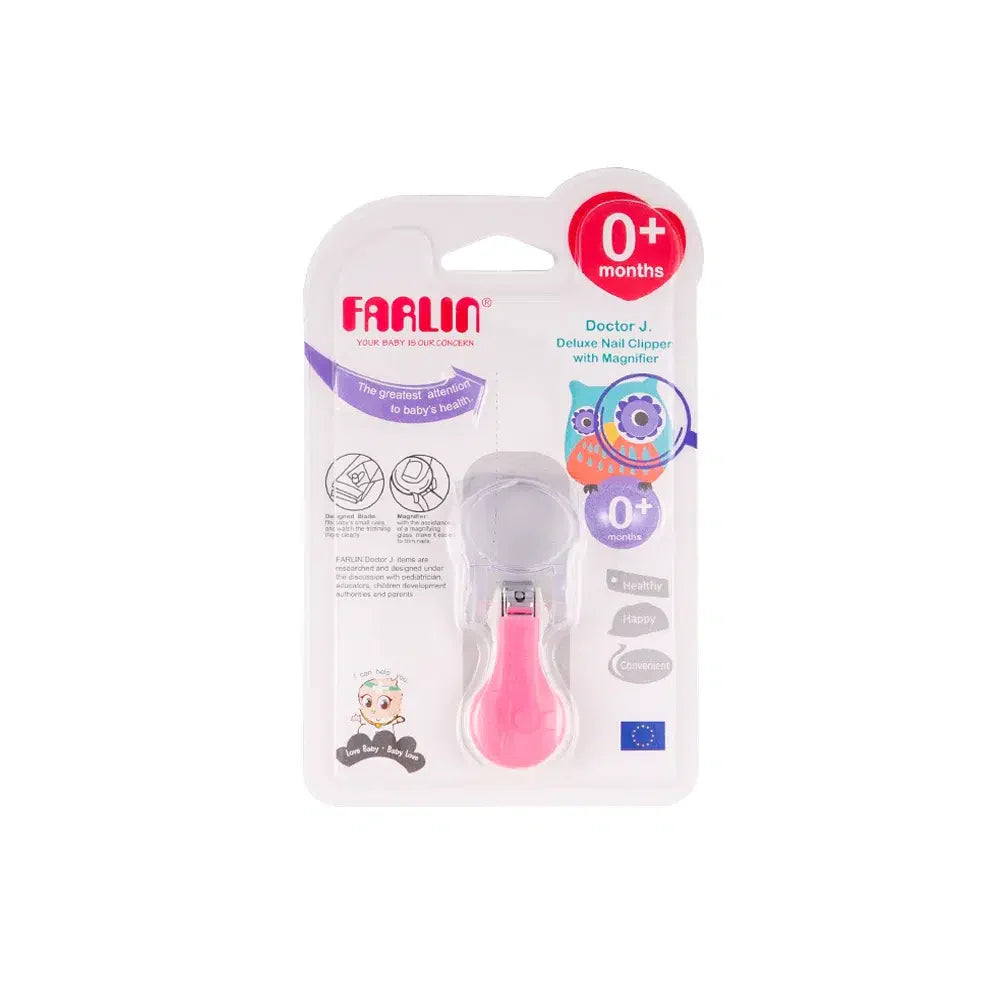 Deluxe Nail Clipper W/ Magnifier Pink