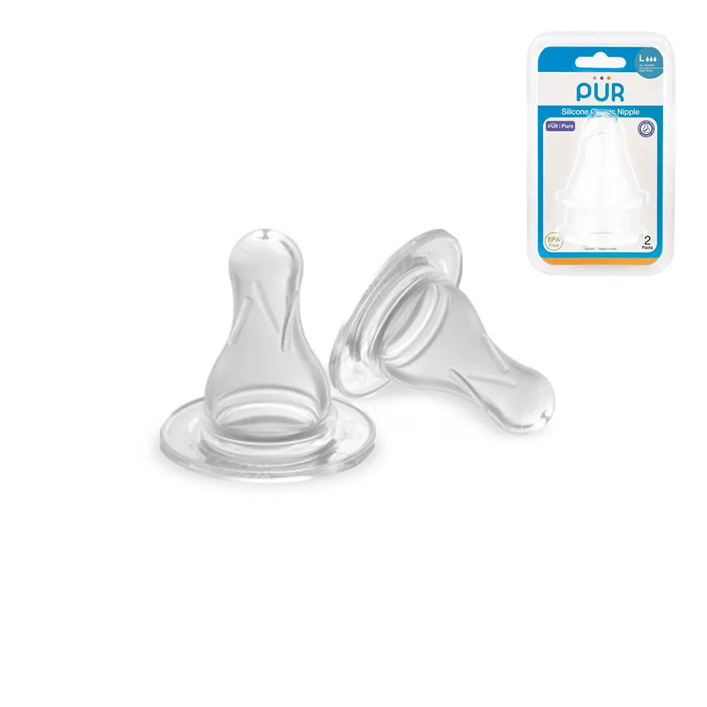 Pur Classic Standard Neck Silicone Nipples Teats – Fast Flow