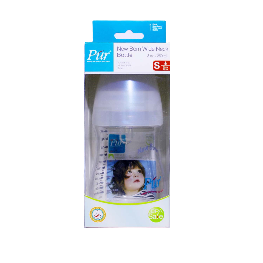 Pur NewBorn Wide neck Feeding Bottle 250ml-1504