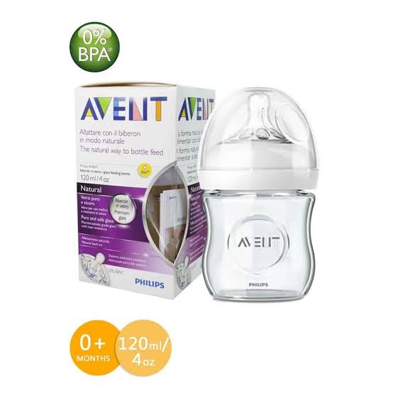 Avent Natural Glass Feeder Bottle 125ml