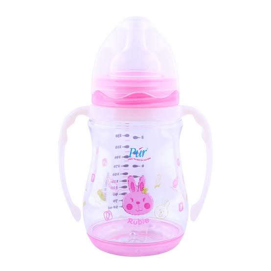 Pur Wide Neck Bottle With Handle, Medium Flow, 250ml -(1113)