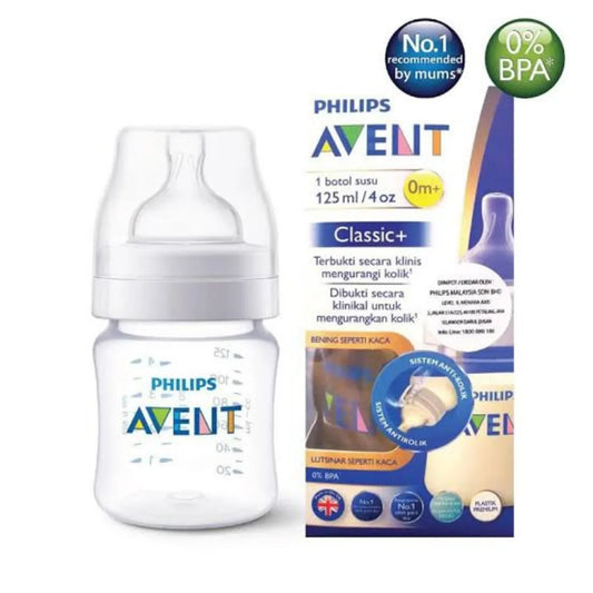 Avent Classic+ Feeding Bottle 125ml 1Pk (SCF452/17)